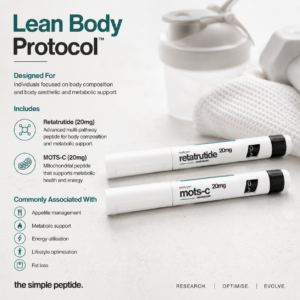 The Lean Body Protocol featuring Retatrutide and MOTS-C by The Simple Peptide