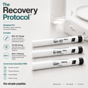 The Recovery Protocol featuring BPC-157, TB-500 and NAD+ by The Simple Peptide