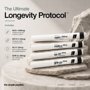 The Ultimate Longevity Protocol featuring NAD+, MOTS-C, SS-31 and GHK-Cu by The Simple Peptide